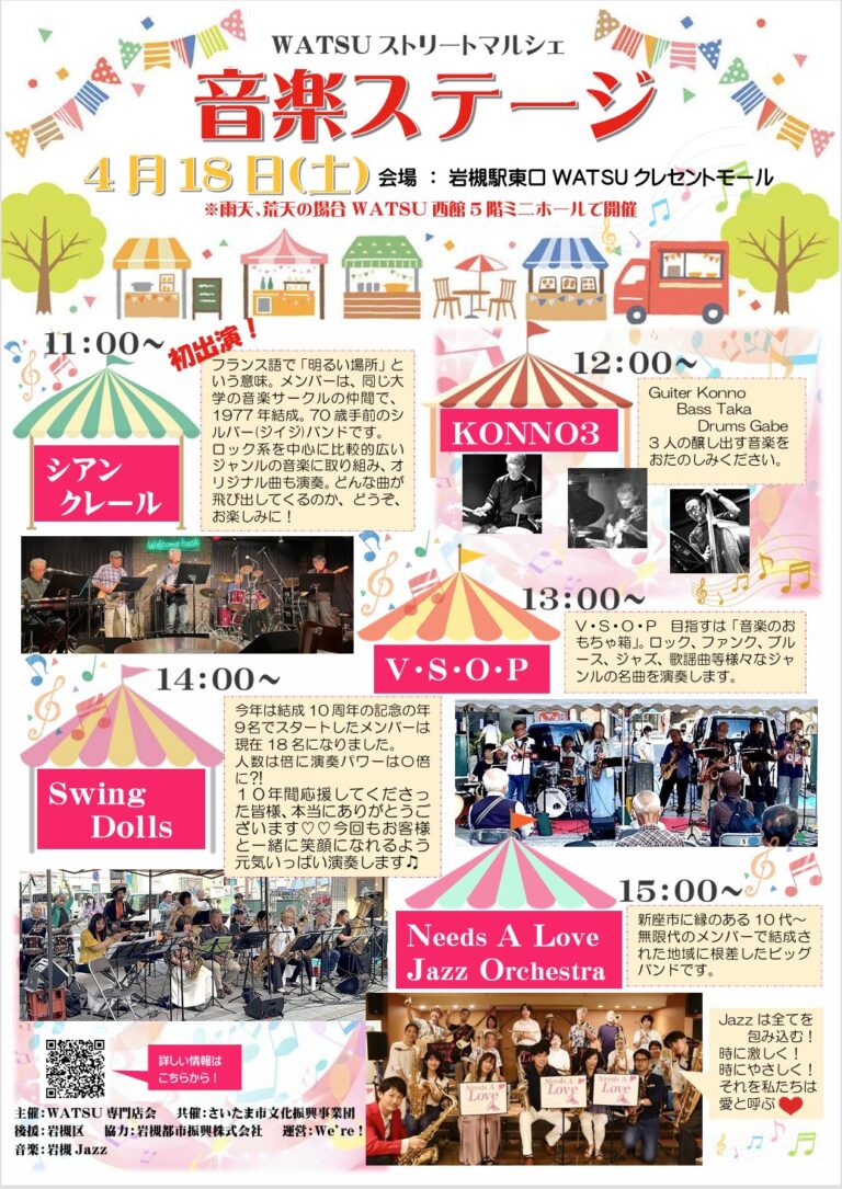 4月ステージ情報-WATSUストリートマルシェ『肉まつり』｜2026年4月18日（土）11：00～16：30