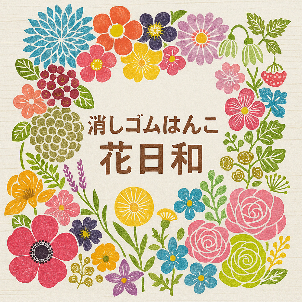 消しゴムはんこ花日和
